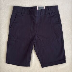 {NWT} Chaps | School Uniform Skinny Bermuda Shorts Stretch Cotton Navy Blue (7)